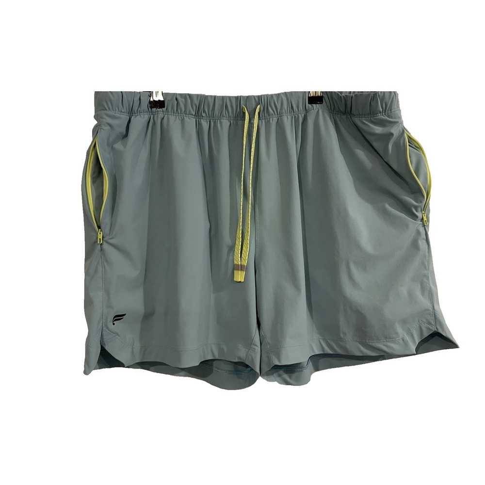 Fabletics The One Shorts 5" Mens XL Blue/Yellow Run Gym Workout Athleisure